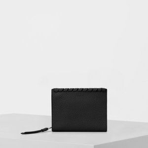 ALL SAINTS Kita Pebbled zipper leather wallet